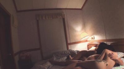 Brunette Asian girl is fed loads of cum by a chubby guy in a threesome