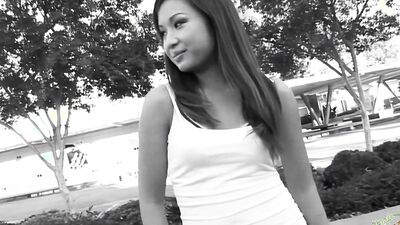 The naughty asian babe got picked up and then taken into an intense interracial threesome