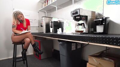 Camsoda - Blonde Teen Almost Caught Masturbating At Work