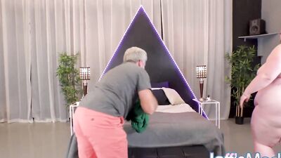 Horny Man Brings Some Toys for BBW Ashley Garland as She Masturbates