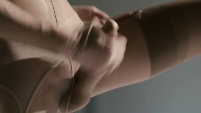 Watch this hot girl in nylons dildo fuck her cute girlfriend