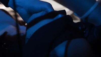Kinky lesbian in pantyhose fucks lover with a strapless dildo