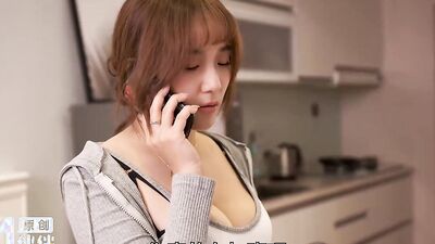 Sexy blonde model wife with big boobs teasing brother in low to fuck her wet pussy