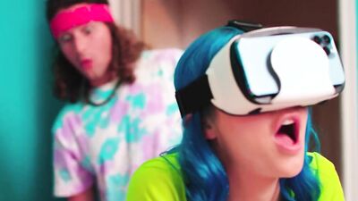 JEWELZ BLU TRIES VR & Gets Fucked Doggystyle FOR REAL