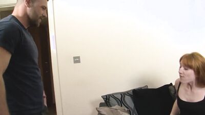 UK Redhead Sabrina Jay Fills Her Mouth n Pussy with Stepbrother's Dick