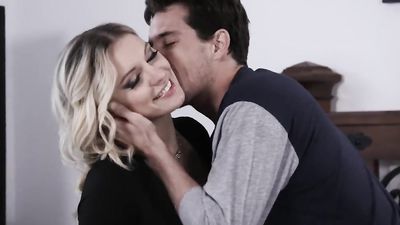 Blonde Kenzie Taylor Sucking Cock before Cowgirl