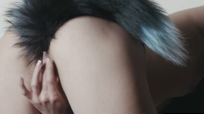 Kinky kitty with a butt plug for a tail will masturbate for you