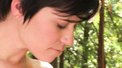 Bushy Pussy on Cute Brunette