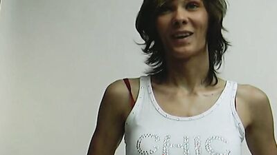 A slim German lady gets banged by two loaded peckers