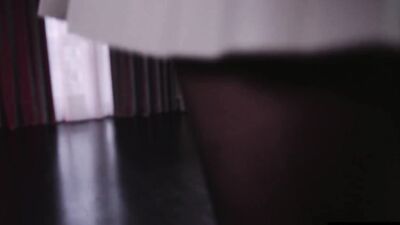 Watch this horny beauty use a big faux cock to masturbate