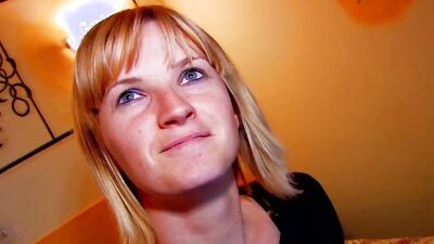 Amazing looking German lady loves receiving warm cum on her tits