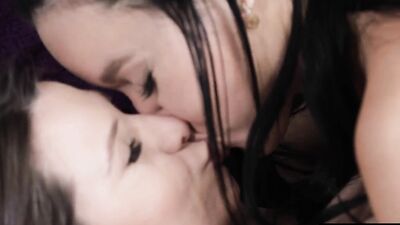 Gorgeous lesbian is pleasured by her lover