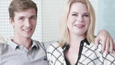 Fine Ass Blonde Adry Berty Rides Dick Next to Her Cuckold