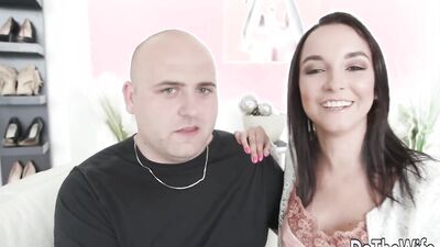 Hot Wife Francys Belle Opens Her Mouth for Cum as Her Husband Watches