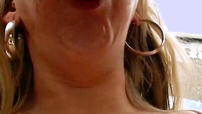 A curvy blonde German babe pleasing a cock with her riding skills