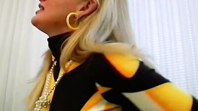 Hot blonde babe from Germany gets sprayed by a thick pecker