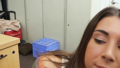 Adventurous tatted up teen girl doggy styles and sucks cock