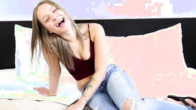 Shy teeny Liza loves to fuck and she likes it rough!