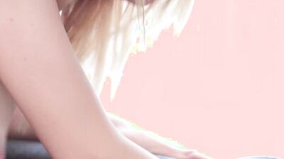 Blonde with natural tits orally pleasured and drilled