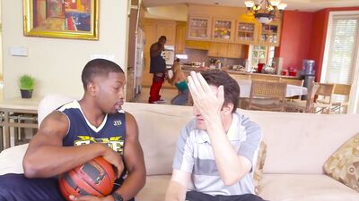 Big breasted MILF smashed by black basketball players