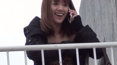 Deviant camera man spies oblivious Asian girls