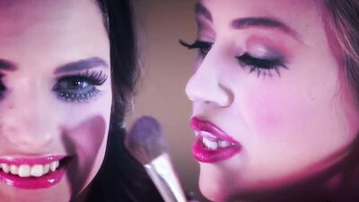 Lyra Law puts makeup on gal and fucks businessman with her