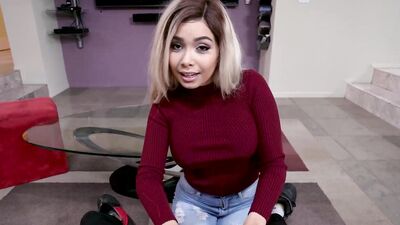 Young vixen is amazed by the length of this hard cock