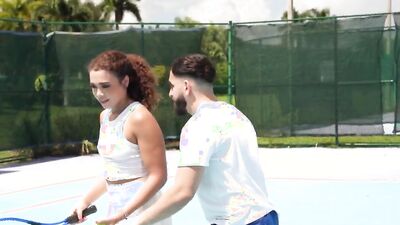 Tennis then a hot fuck with ebony cutie