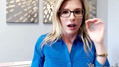 Blonde MILF Cory Chase solo pussy play for cute stepdaughter