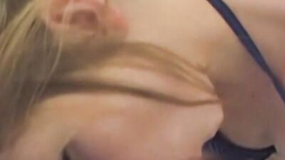 Good looking amateur babe fingers herself before giving head