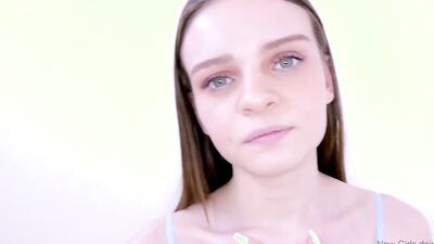Cute girl takes big cock in her tight teen pussy