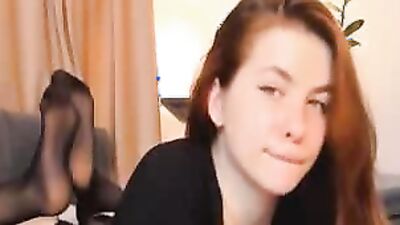 Gorgeous Brunette Babe Plays and Sucks Dick