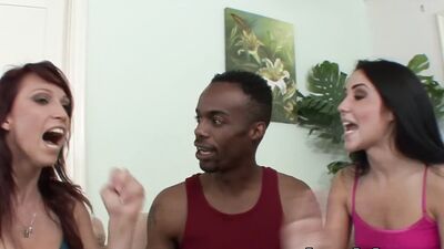 Hot stepmom learning about BBC together with teen
