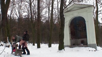 This lovely German slut loves fucking outdoors