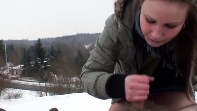 This lovely German slut loves fucking outdoors