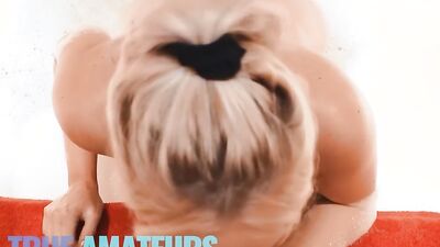 True Amateurs - Blonde Bombshell Chelsea Begins Her Day With A Bath & Her Man's Cock In Her Mouth
