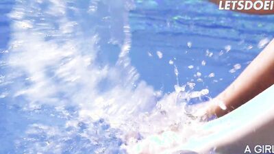 Angelika Grays & Nikki Hill Have Some Naughty Fun By The Pool - A GIRL KNOWS