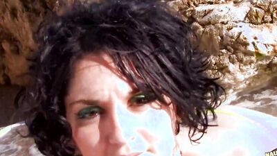 Teasing her pussy with his fingers was a preparation for an arousing outdoor anal action