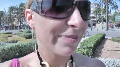 Blonde tourist Anna with big tits wants facial and fucked