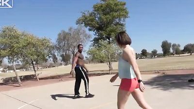 Beautiful BLACK MAN with HUGE COCK fucks big titty teen.