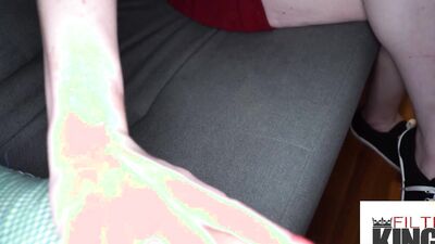 FILMED MY Hot NERDY Redhead Stepsister Gets Fucked