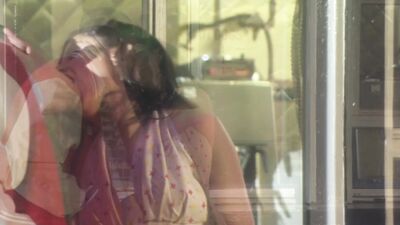 Waitress with dark hair gets eaten out and fucked at work