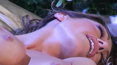 Horny lesbians fucking with a strap on after licking pussy