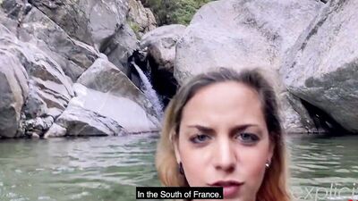 POV blowjob and sex with a lovely chubby French babe