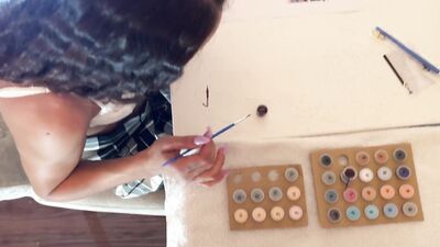 Hot Brunette MILF Cheating Wife Art Teacher´s Cum Dispencer