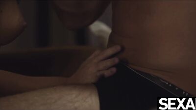 Hot sexy blonde rides her lover's cock to multiple orgasms