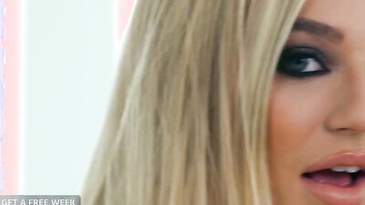 Perfect Blonde Blake Blossom Sloppily Swallows Cock & Balls - EvilAngel