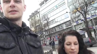 HUNT4K. Hunter Pickups Cute Chick and Bangs her in Front of her BF