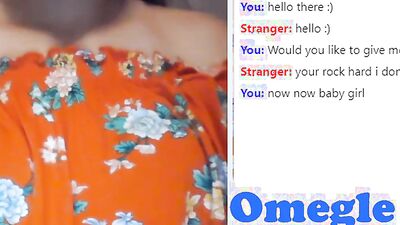 Omegle Allure - Teen Plays with Tits and Begs for my Cum!