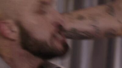 Sexy Muscle Jock Travis Connor rough fucked by tatted Chris